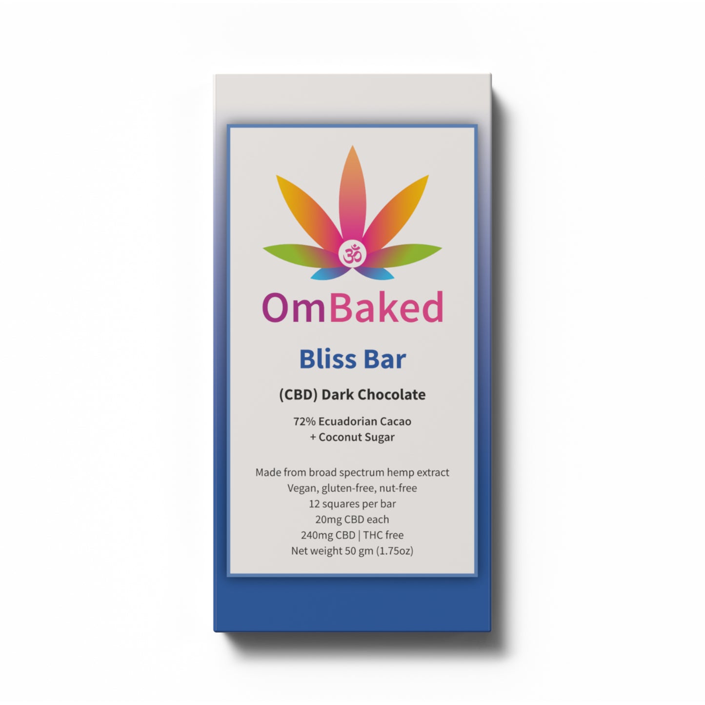 Chocolate, Bliss Bar - Broad Spectrum from OmBaked