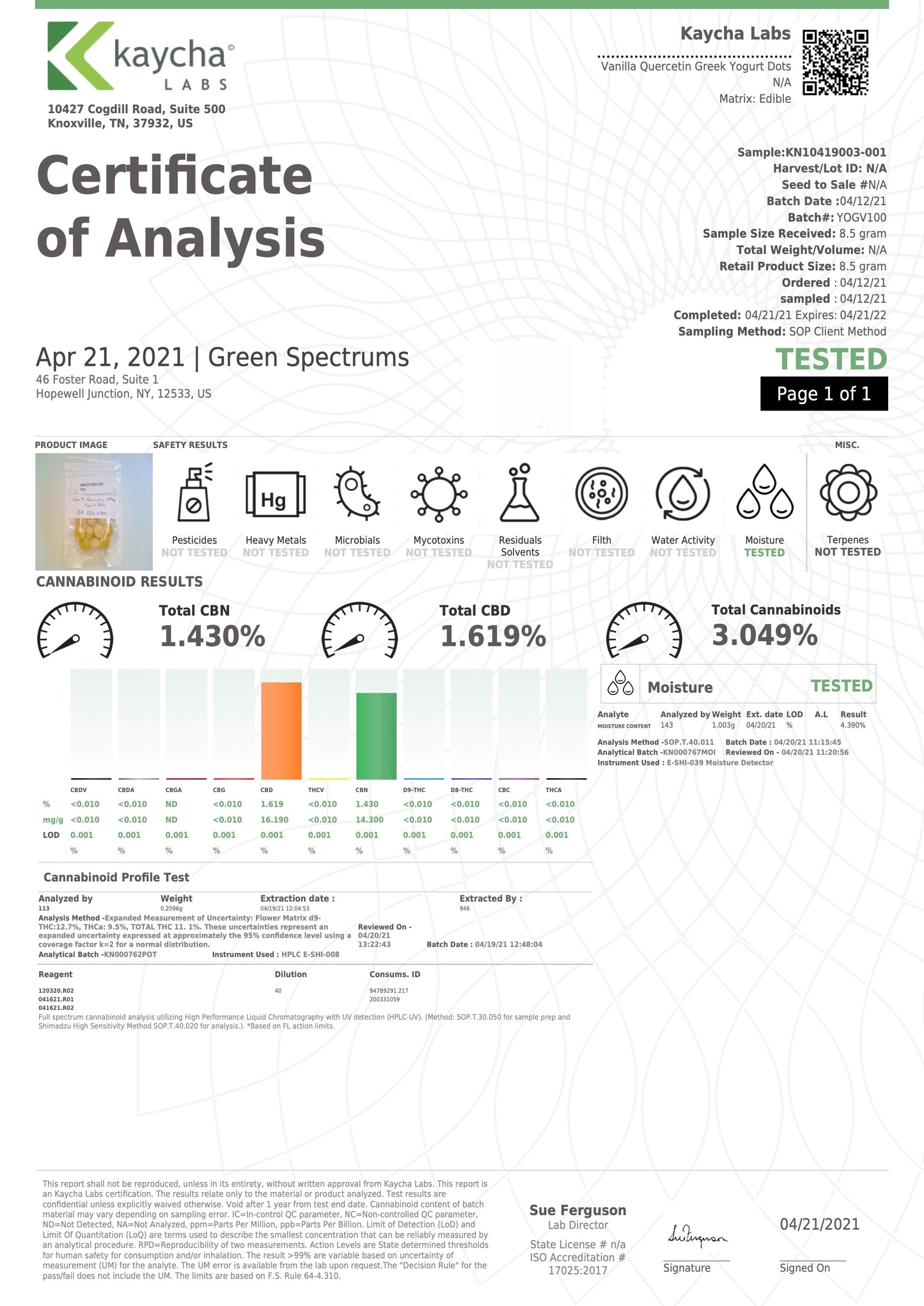 Green Spectrums, Vanilla Orbz, Sleep