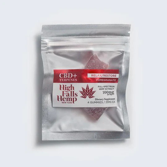 Gummies, Relax, Pomegranate - Full Spectrum from High Falls