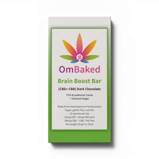 Chocolate, Brain Boost Bar - Broad Spectrum from OmBaked