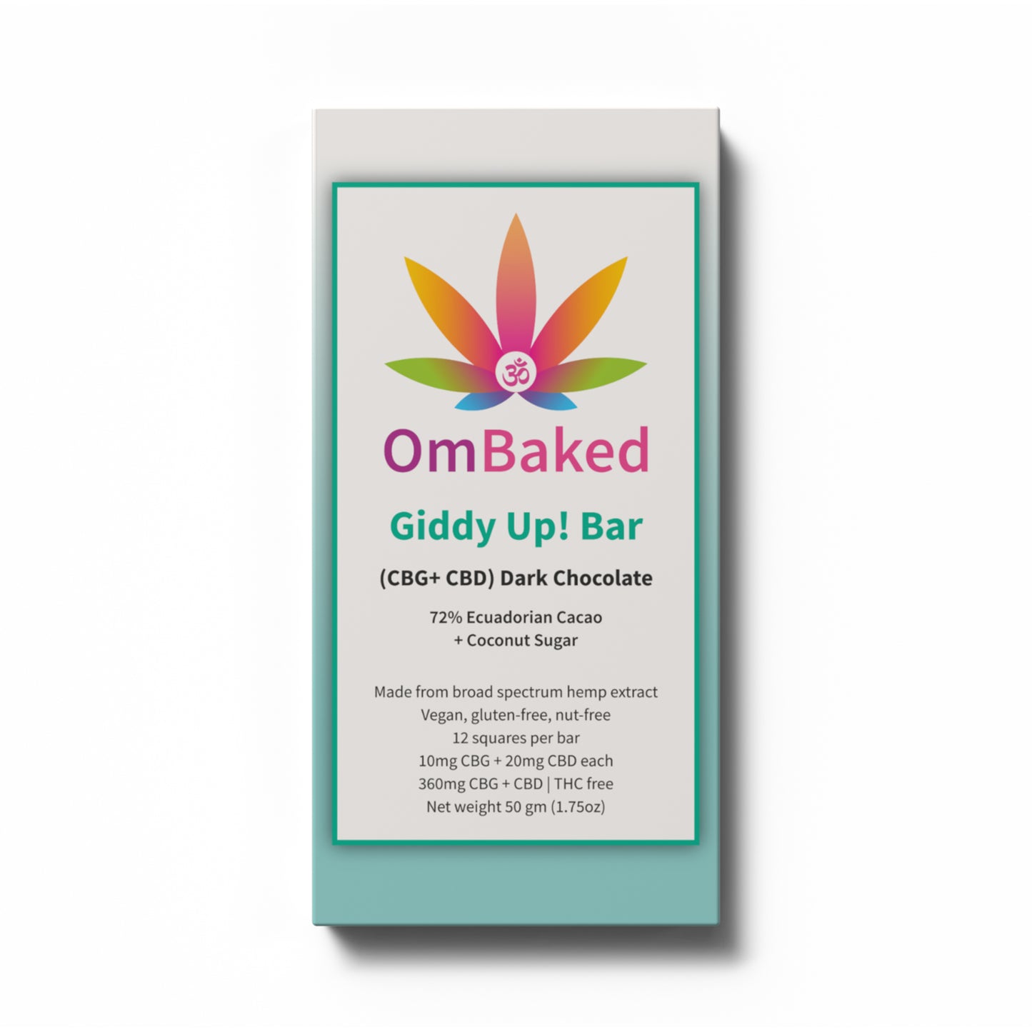 Chocolate, Giddy Up! Bar - Broad Spectrum from OmBaked