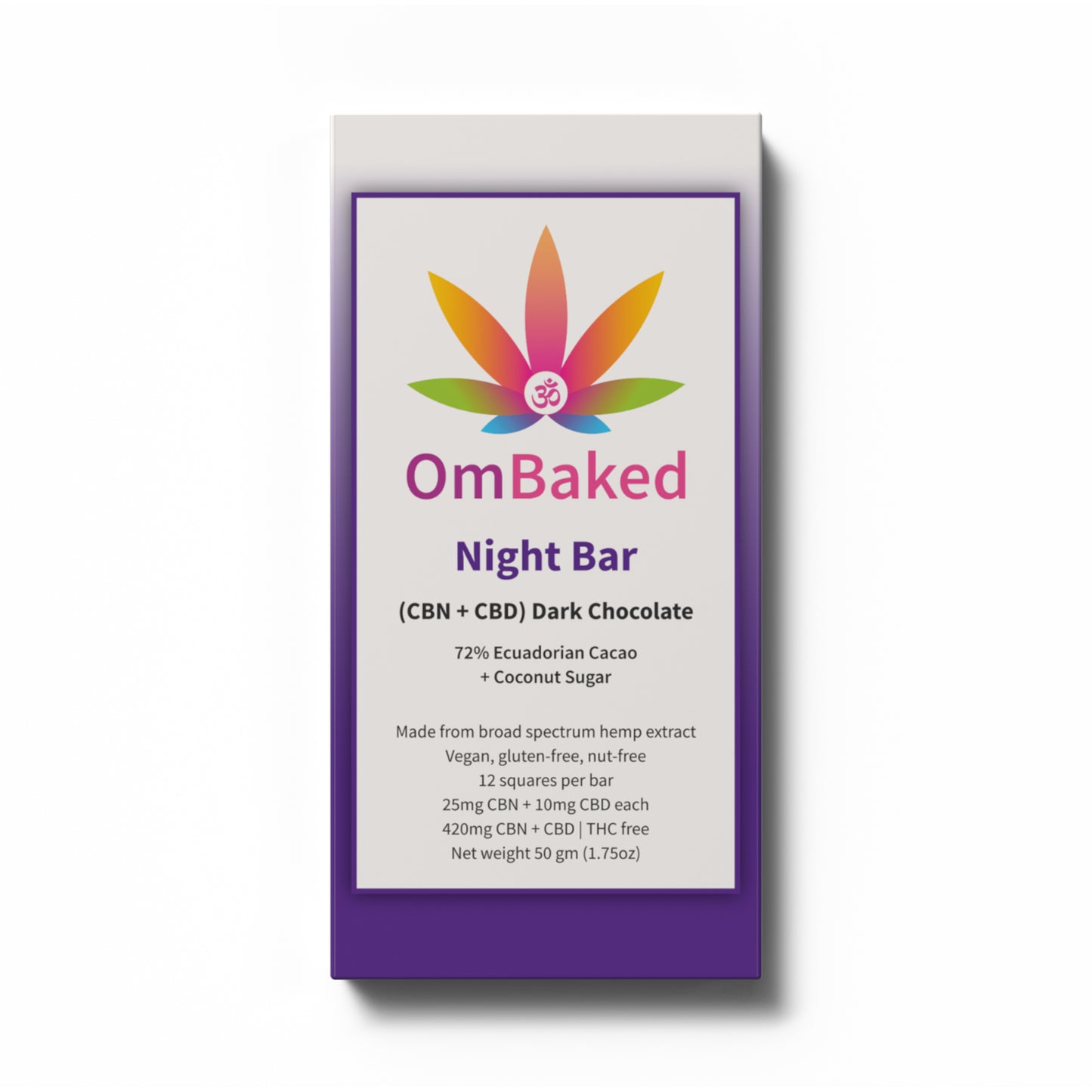 Chocolate, Night Bar - Broad Spectrum from OmBaked