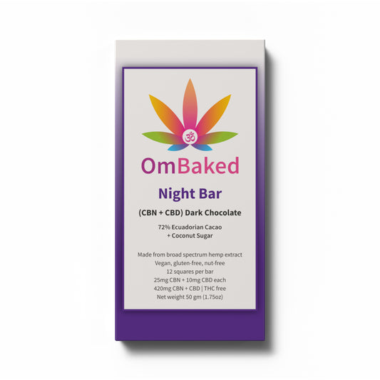 Chocolate, Night Bar - Broad Spectrum from OmBaked