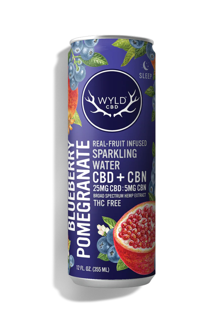 Sparkling Water - Blueberry Pomegranate, Sleep - Broad Spectrum from Wyld (in store & pickup only)