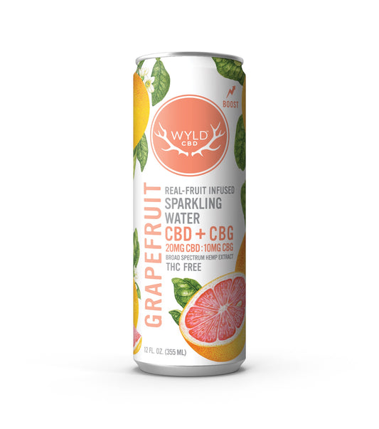 Sparkling Water - Grapefruit, Think - Broad Spectrum from Wyld (in store & pickup only)