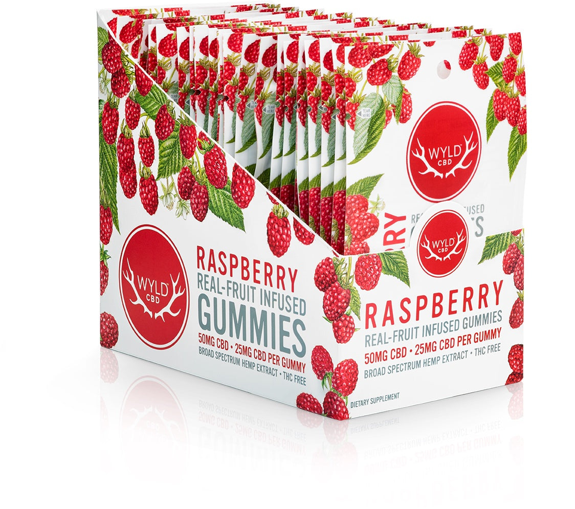 Gummies, Raspberry - Broad Spectrum from Wyld