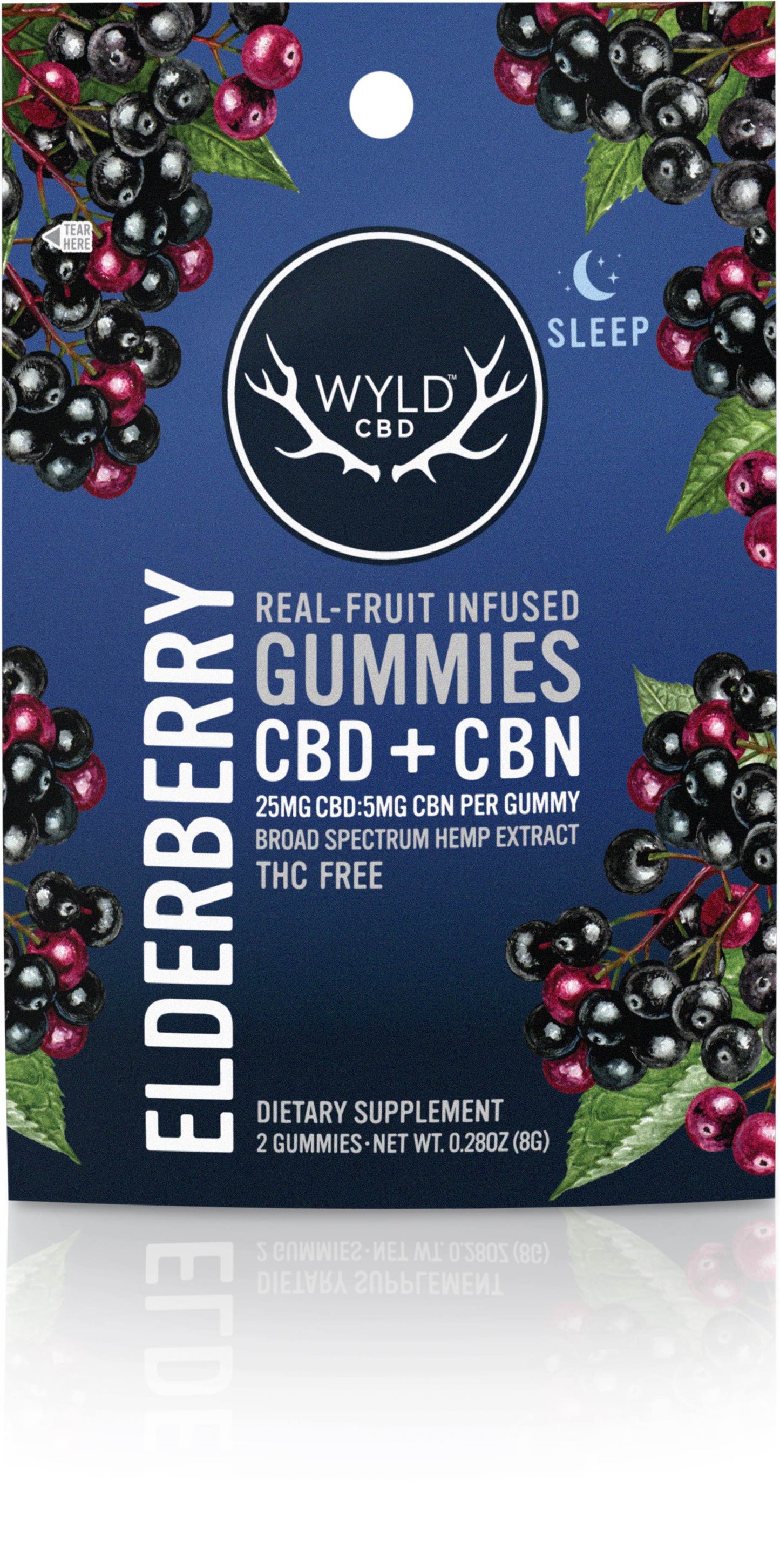 Gummies, Elderberry - Broad Spectrum from Wyld